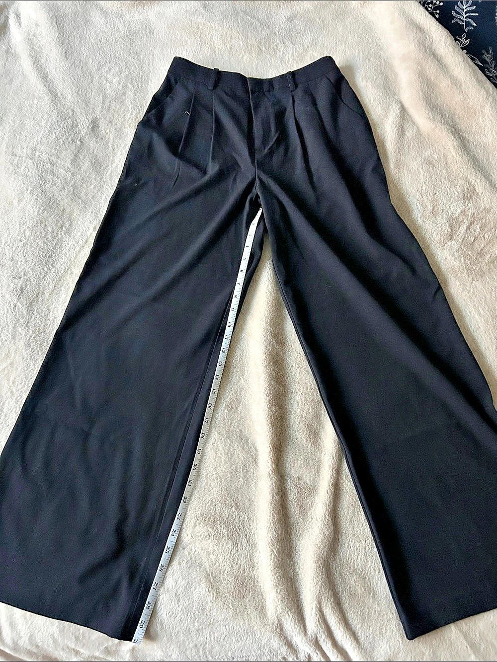 Loft Black Wide-Leg Pants Like New